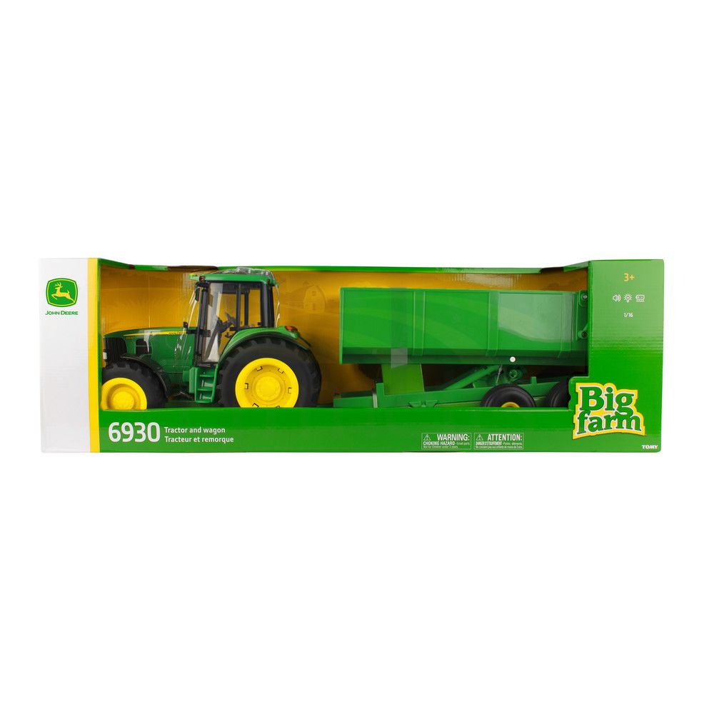 1:16 Big Farm John Deere 6930 Tractor with Wagon 46077