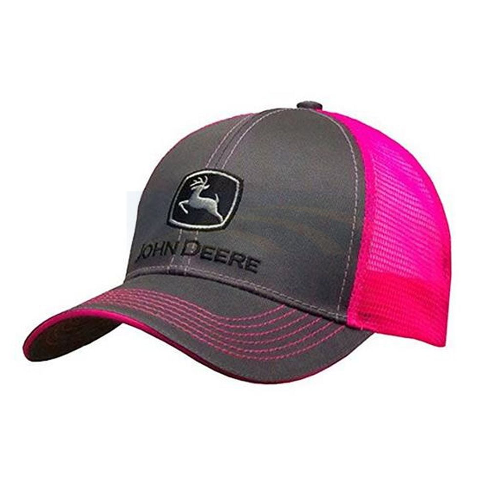John Deere Ladies Charcoal Cap with Pink Mesh Back 23080418CH00