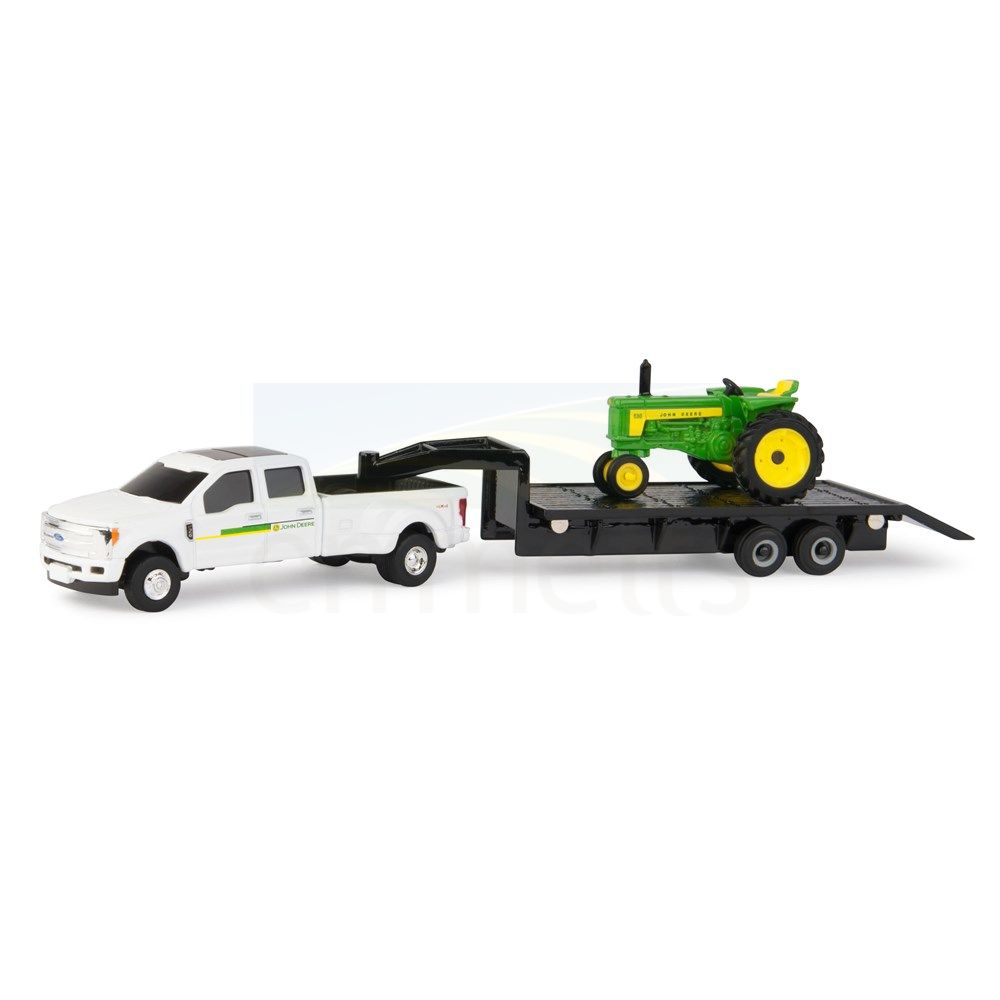 1:64 John Deere 530 Tractor and Ford F350 Dually with 5th Wheel Trailer 45651