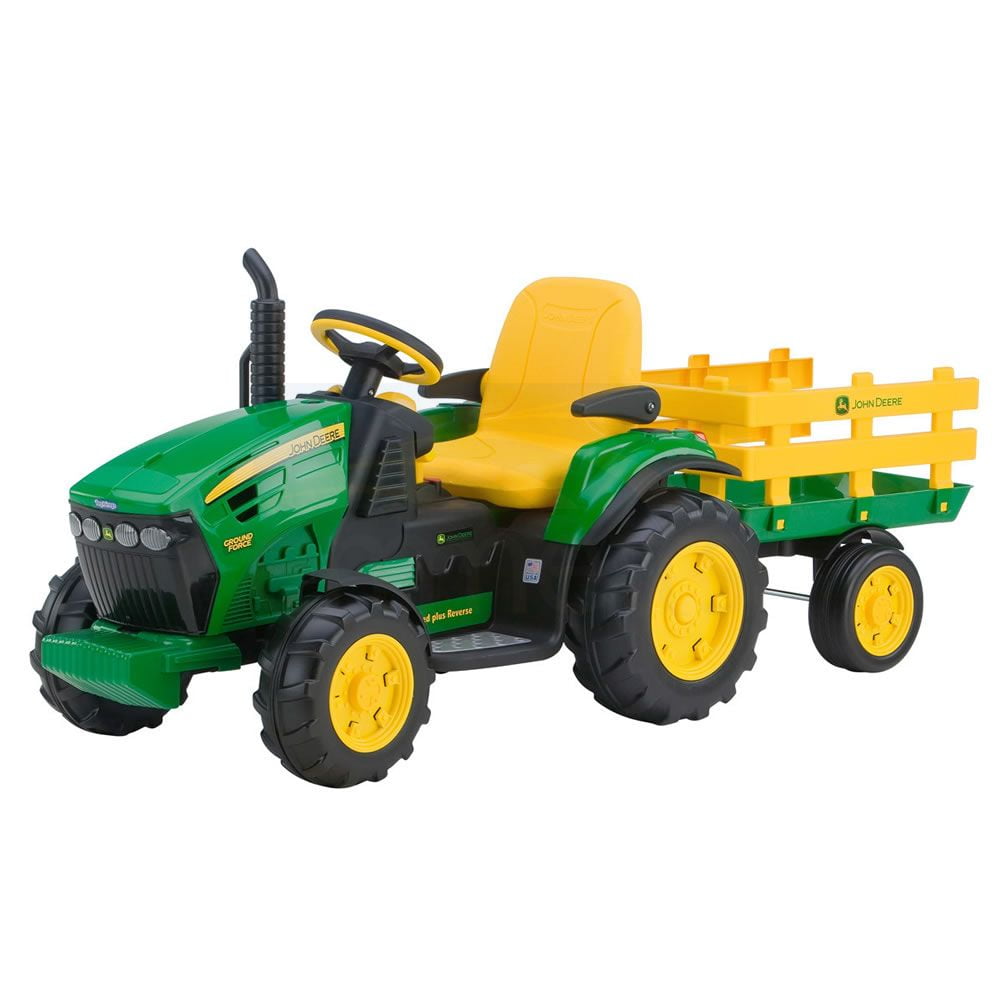 Peg Perego John Deere 12V Ground Force Tractor Stake Wagon IGOR0039