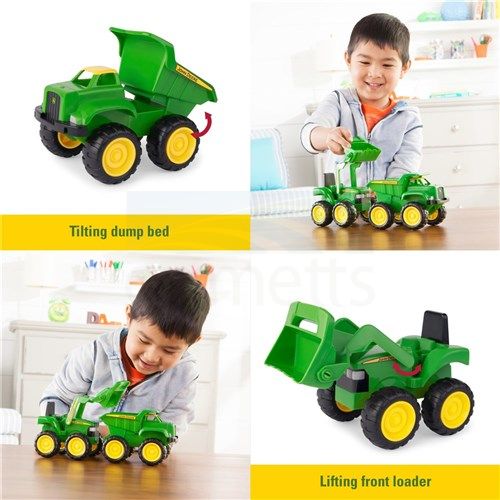 John Deere 15cm Sand Pit Vehicles Assorted 37558