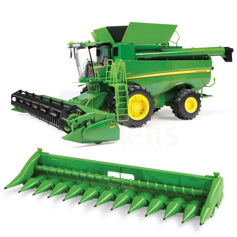 1:16 Big Farm John Deere S690 Combine with Corn & Draper Head 47101