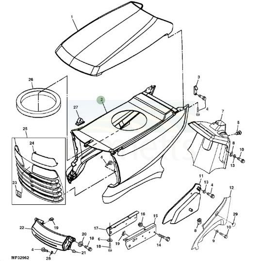 Lower Hood Kit AM131759