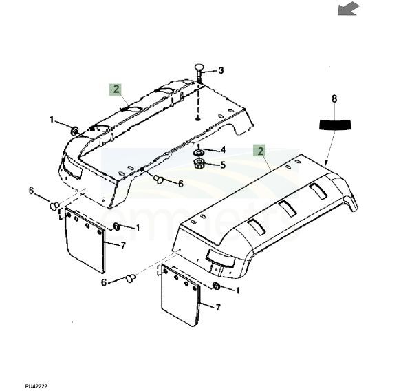 4x2 Rear Gator Fender Black AM138787