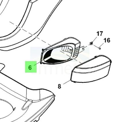 Front Hood LH Reflector GX23138