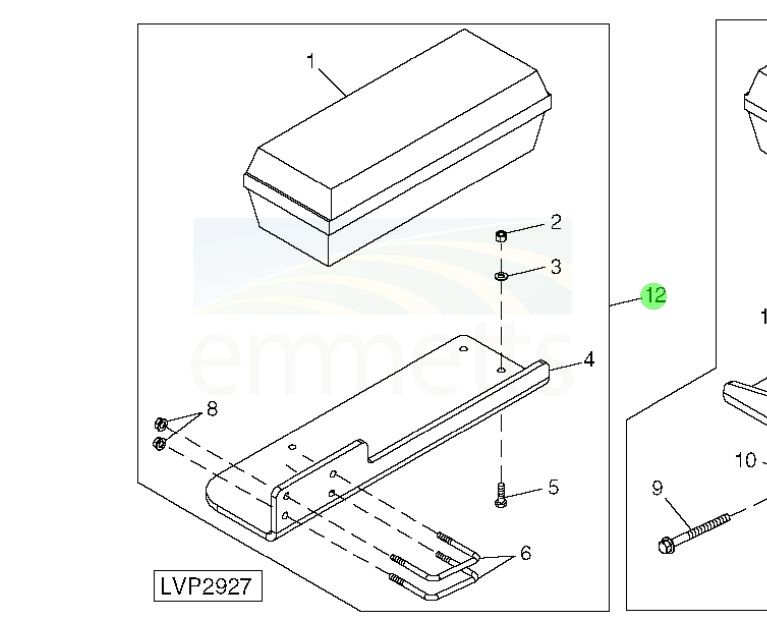 John Deere ROPS Mounted Toolbox LVB25070 Emmetts Shop
