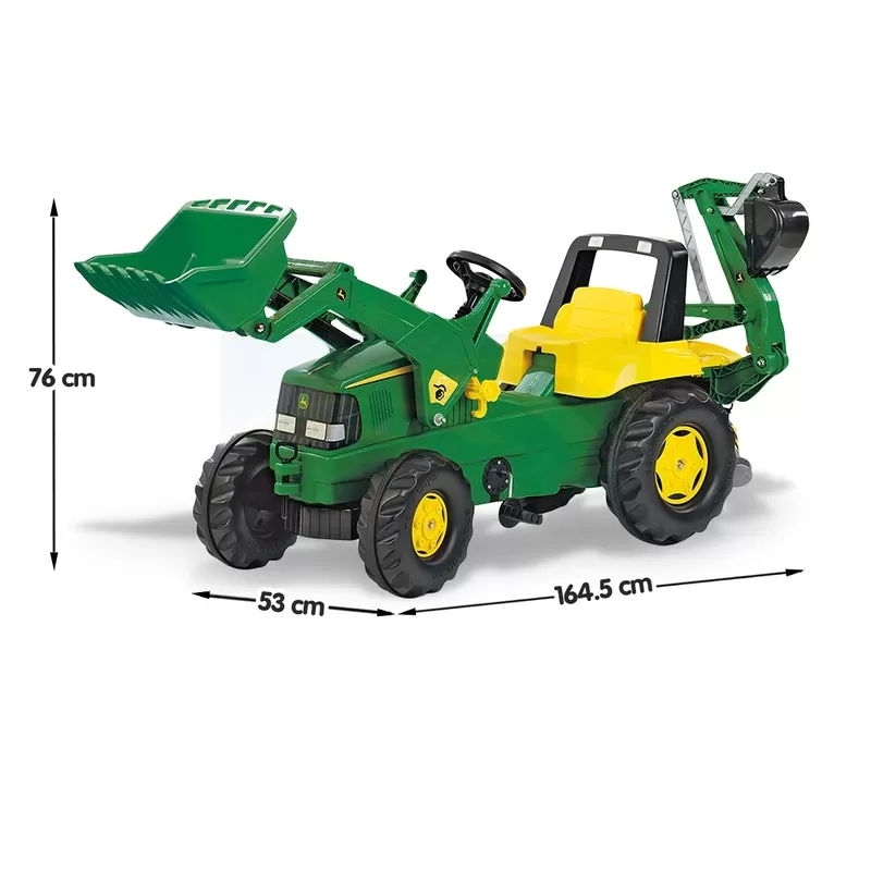 Rolly Junior John Deere Tractor with Loader and Excavator RT811076