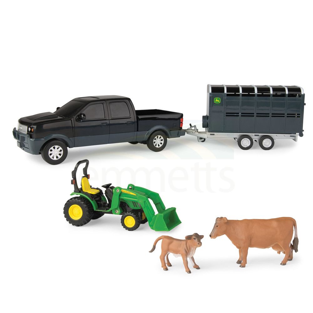 John deere toy truck outlet horse trailer