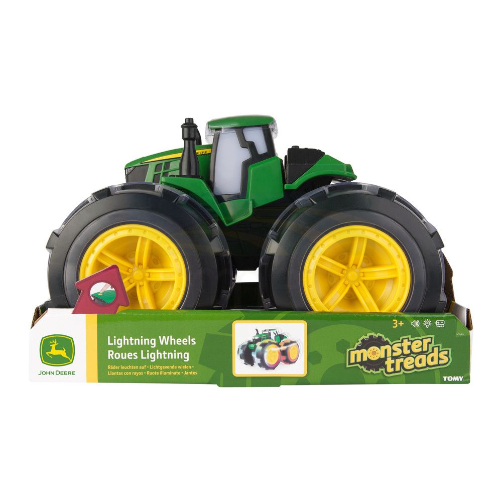 John Deere Monster Treads Lightning Wheels 4WD Tractor with Lights & Sounds 46644