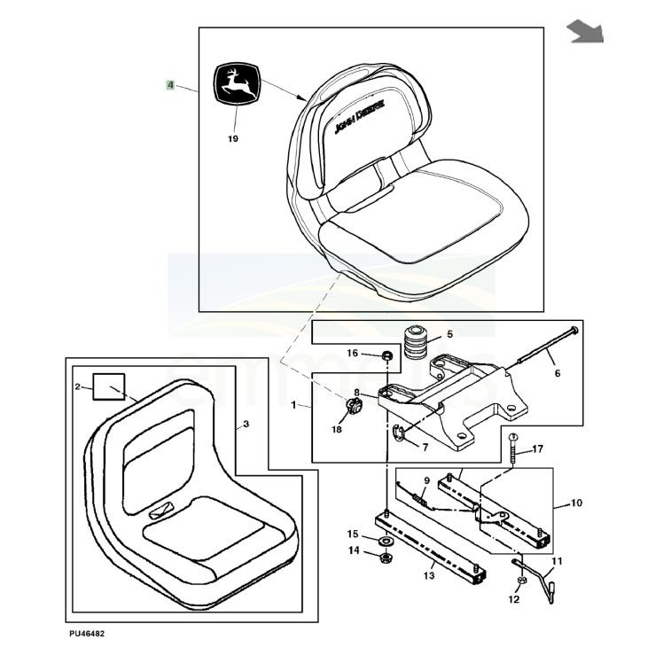 Seat, Yellow, 15-INCH AUC13500