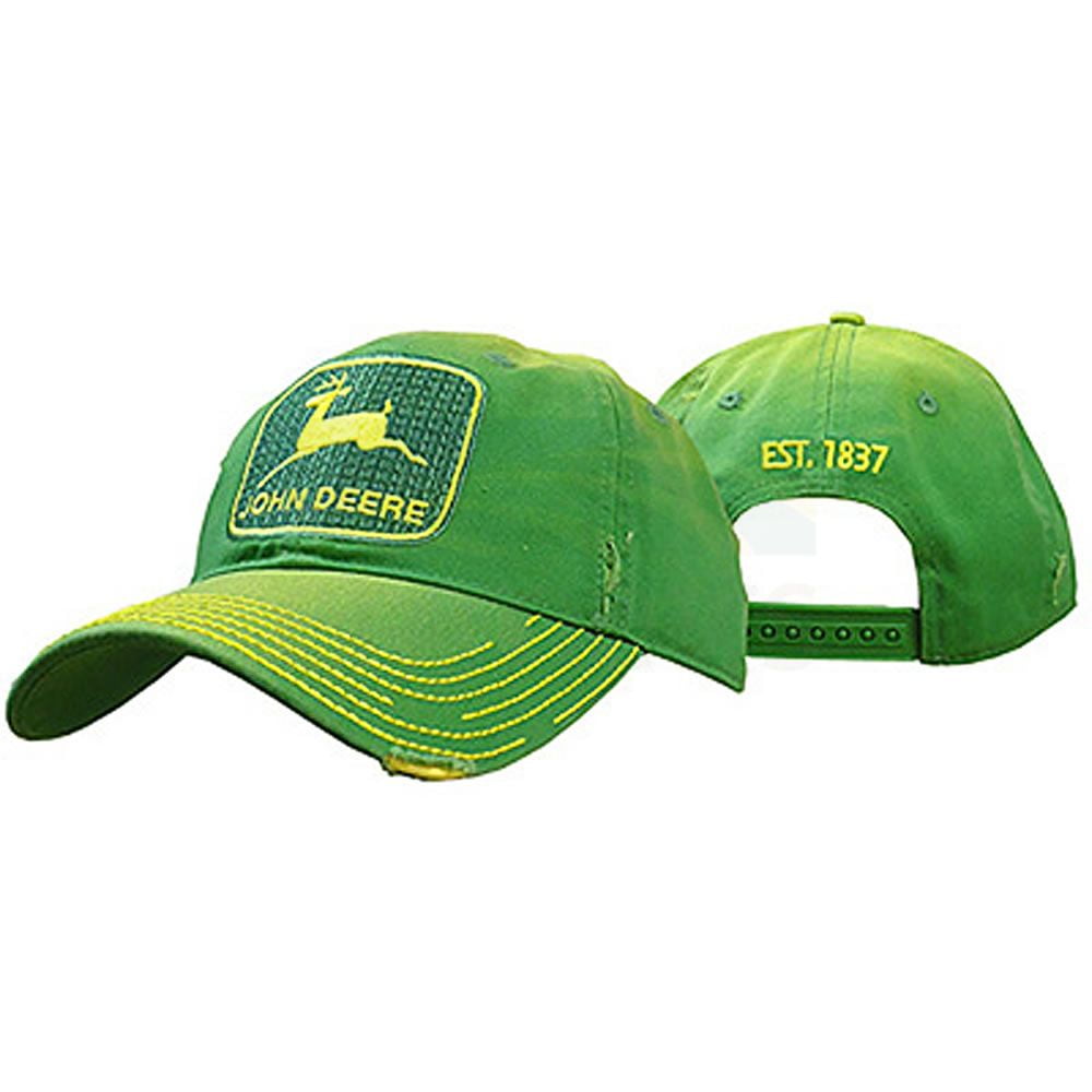 John Deere Kids & Adult Green Distressed Cap with Vintage Logo 53080295GR00 13080295GR00