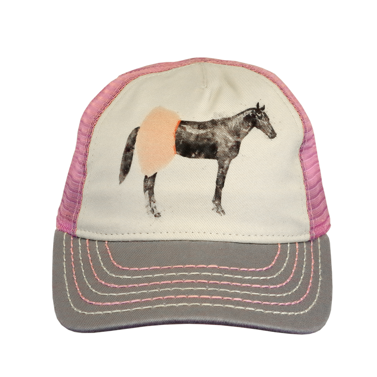 John Deere Kids Tutu Horse Grey and Pink Mesh Cap D63080552DR00