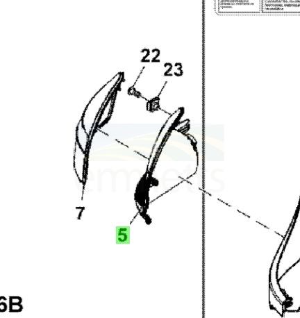 Front Hood RH Reflector GX23137