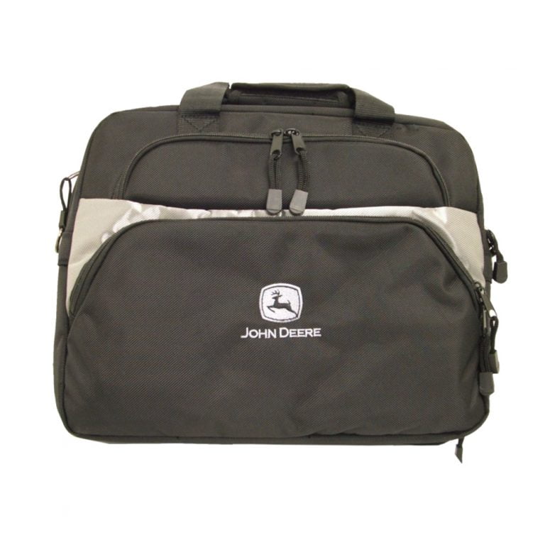 John Deere LAPTOP BAG EXPANDABLE BLACK/GREY ID514 Emmetts Shop
