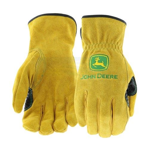 John Deere Men’s Split Cowhide Leather Driver Gloves with AG Logo JD00004