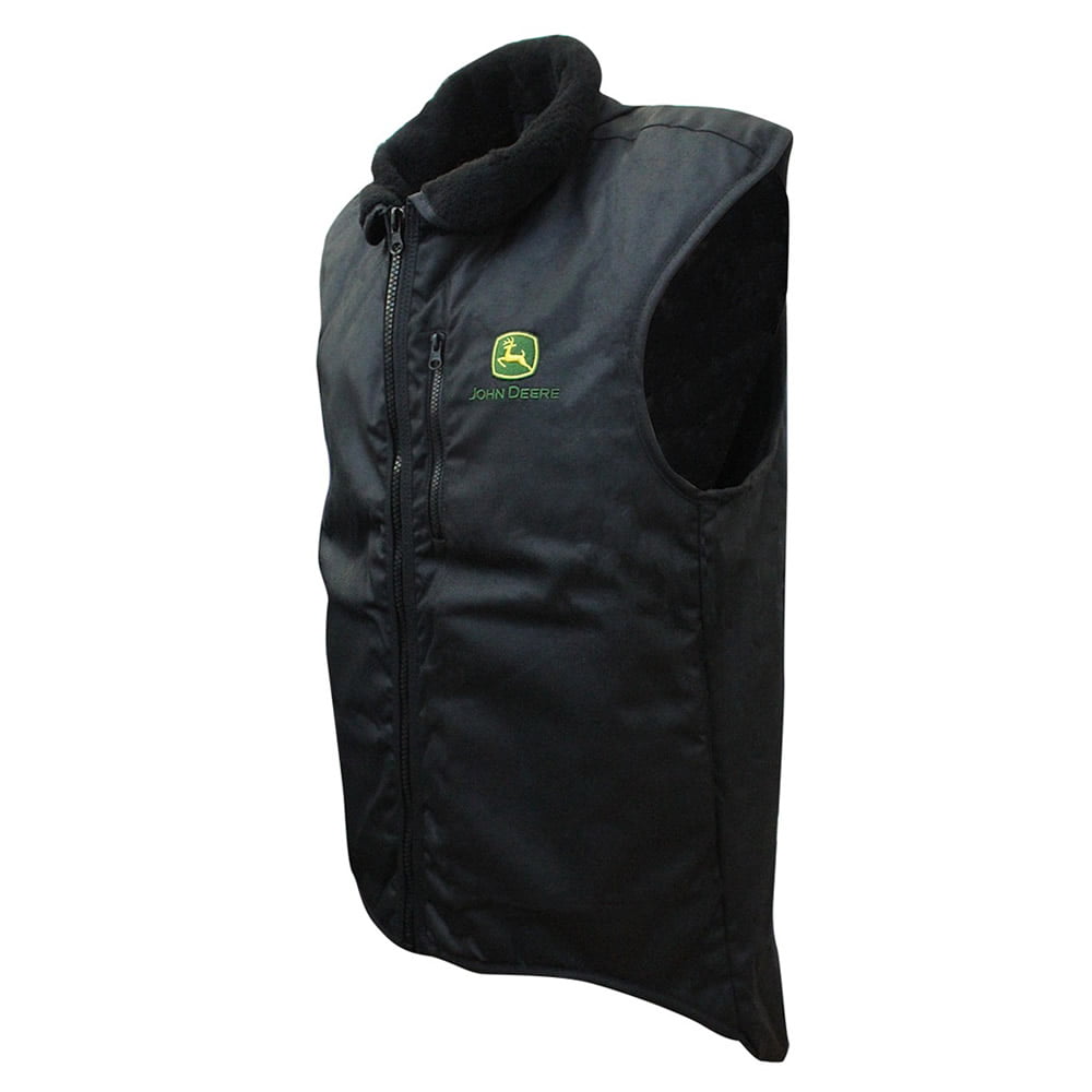 John Deere Oilskin Vest - Black JOH218 