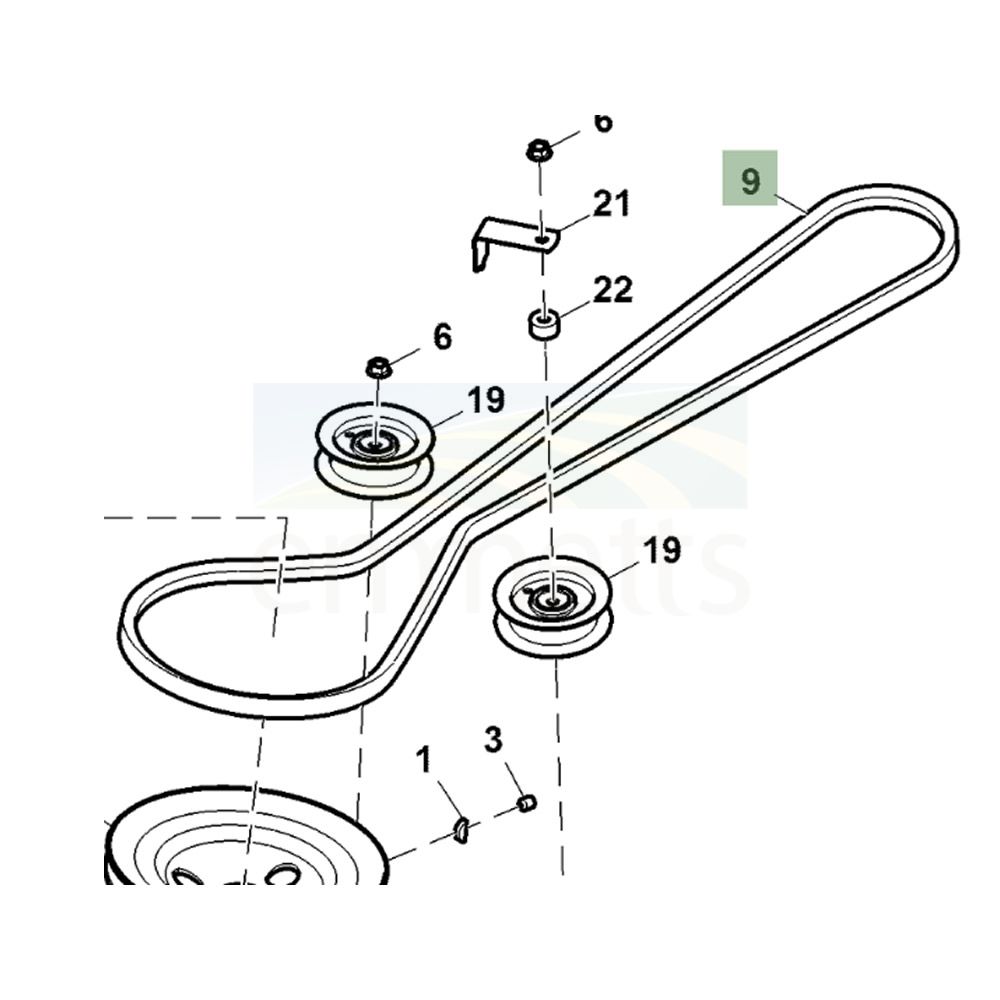 thumbnail image 2 of A&I M174506 Snow Blower Drive Belt For John Deere X Series Tractors - Replacement 2 of 3