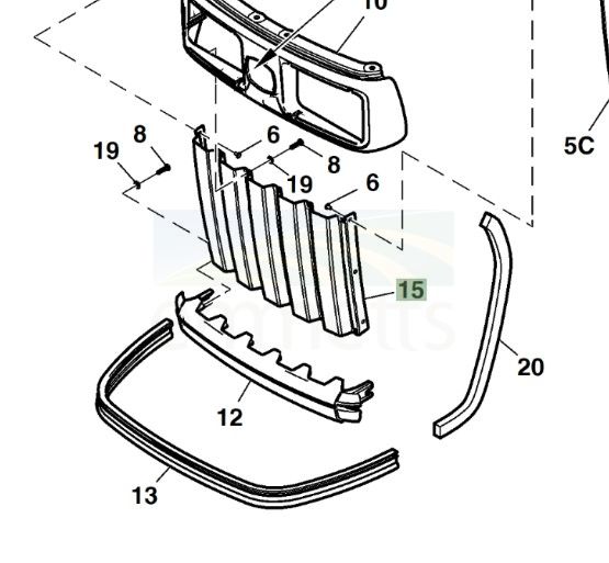 Front Hood Center Grill Mesh Screen R265085