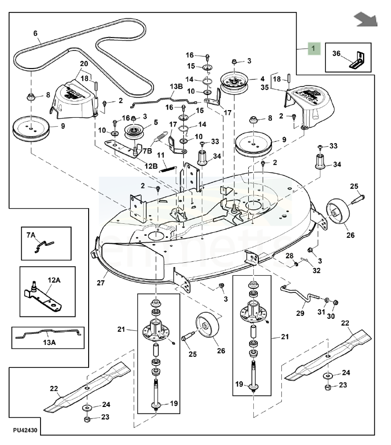 John Deere La115 Parts Diagram - Heat exchanger spare parts