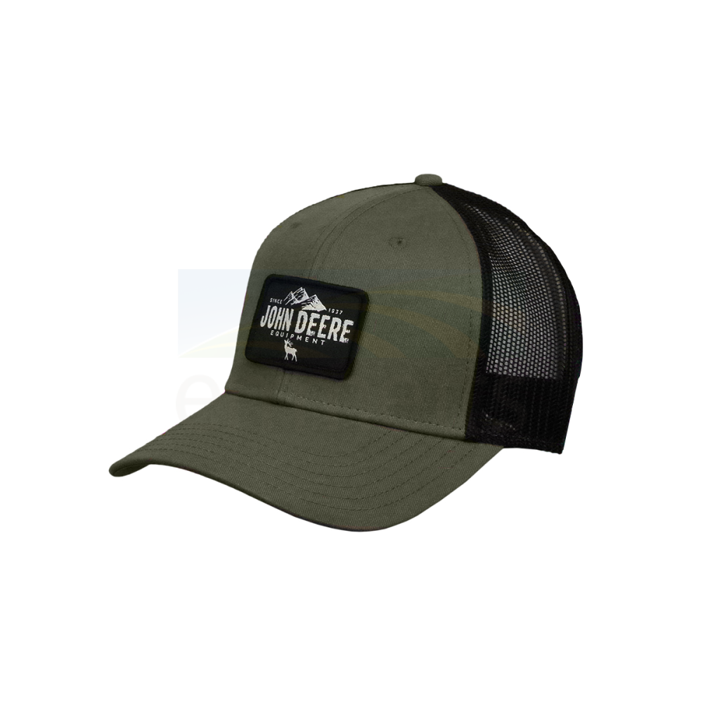 John Deere Men's Olive Suede Logo Equipment Cap J11A-02WV-JDR-9JT