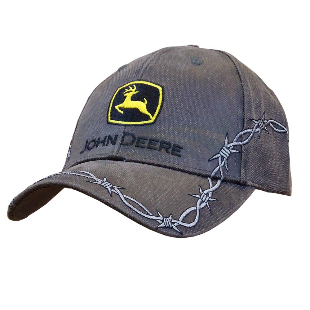 John Deere Barbed Wire Waxed Canvas Cap J13Y-02X1-JDR-UYE