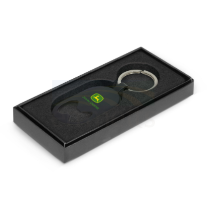 John Deere Black Bottle Opener Key Chain with AG Logo JOH446