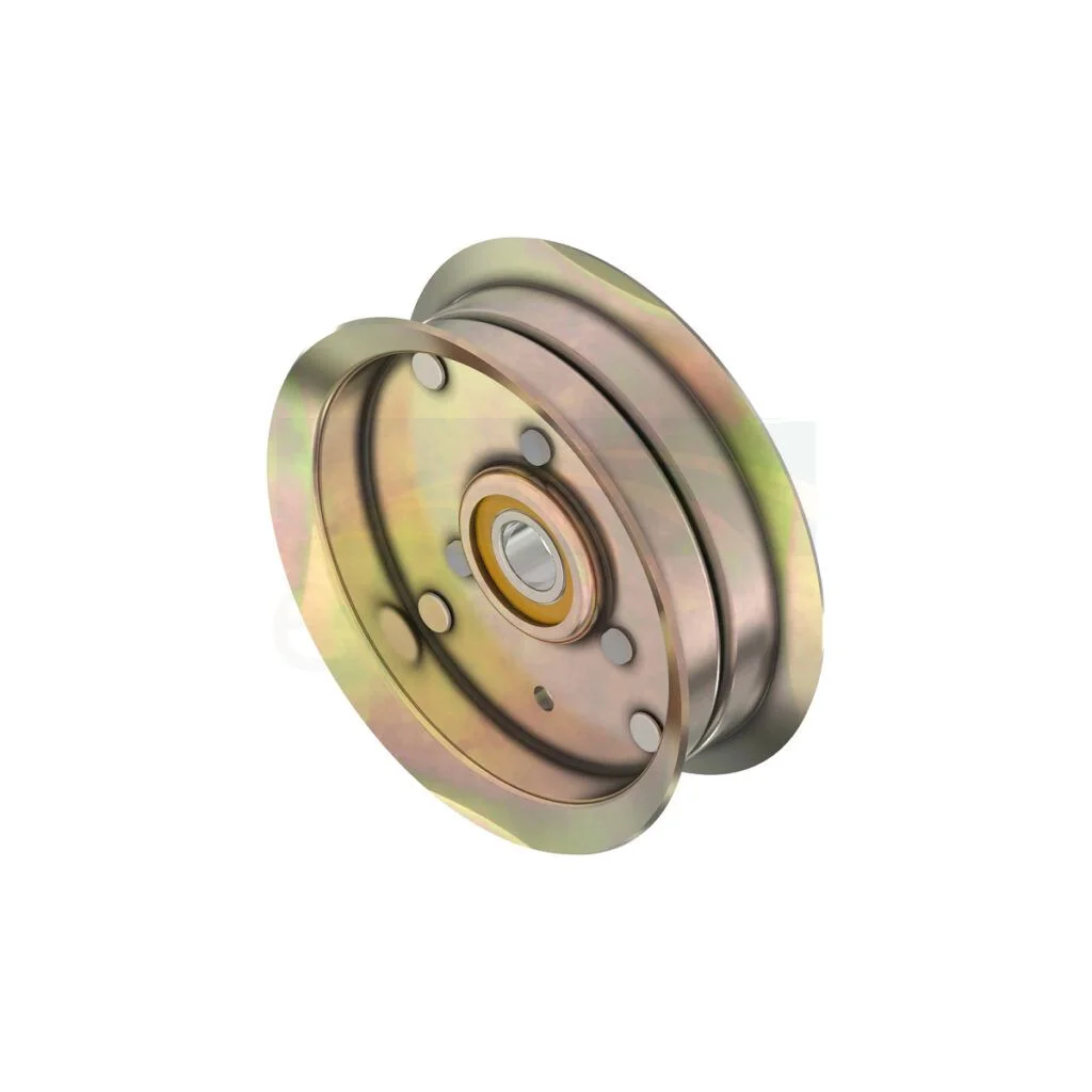 H&H Parts Flat Idler Pulley Kit – 2-Pack – Fits John Deere E100 E110 E120 E130 S100 S110 S120 42" Deck