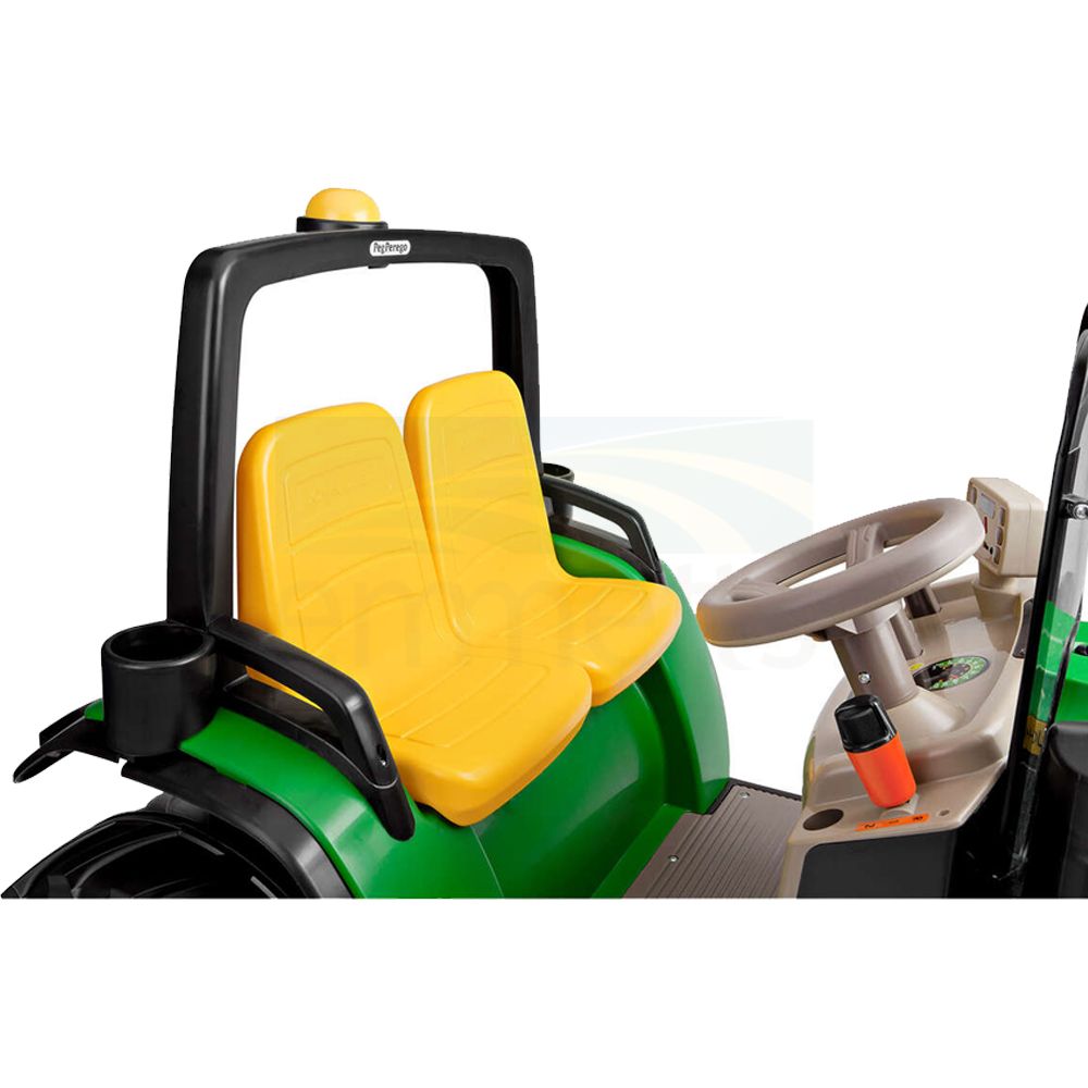 John Deere Peg Perego 12V Dual Force Tractor Ride On (2 Seater) IGOD0550