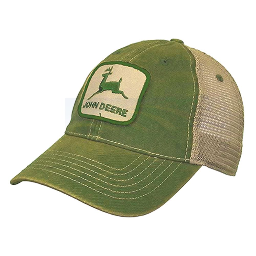 John Deere Stone Washed Canvas With Mesh Back Cap 13080608