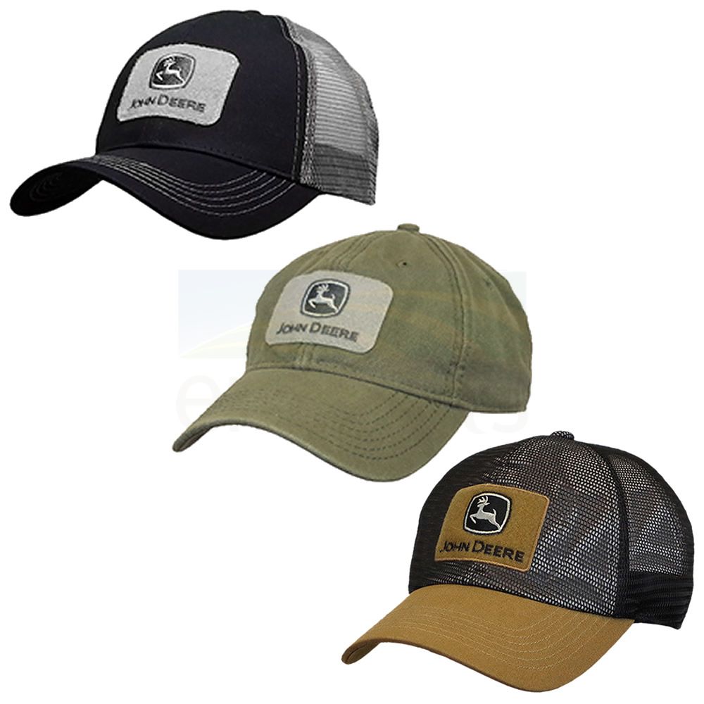 John Deere Tactical Patch Caps 13080590OV & 13080591BK & 13080729BK
