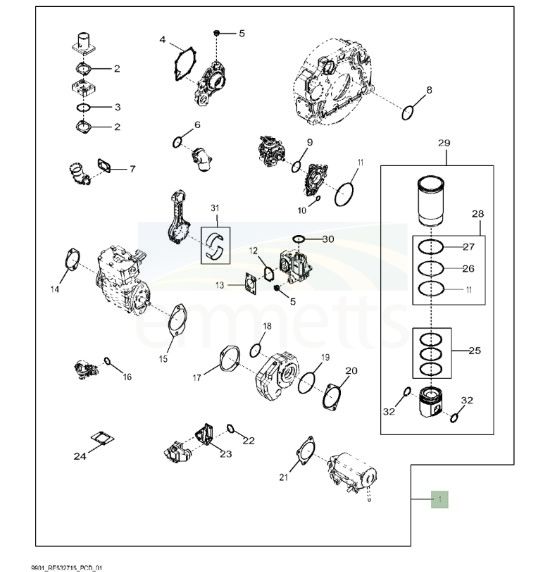 Engine Overhaul Kit RE532715