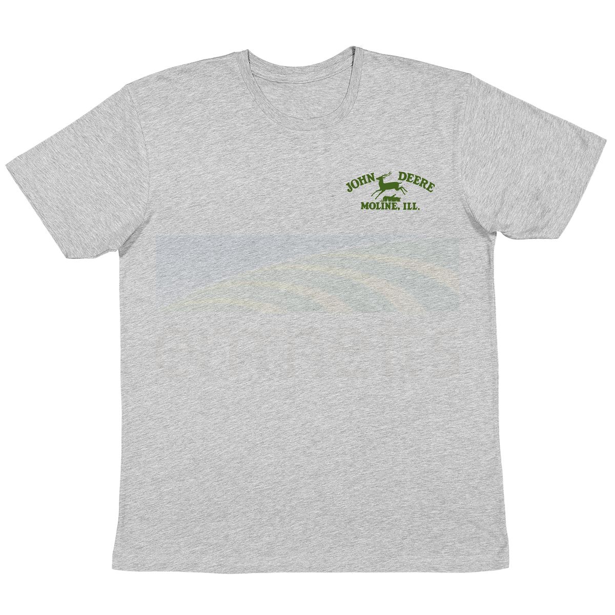 John Deere Heather Grey Vintage Tractors & Plows T-Shirt 13002125OX