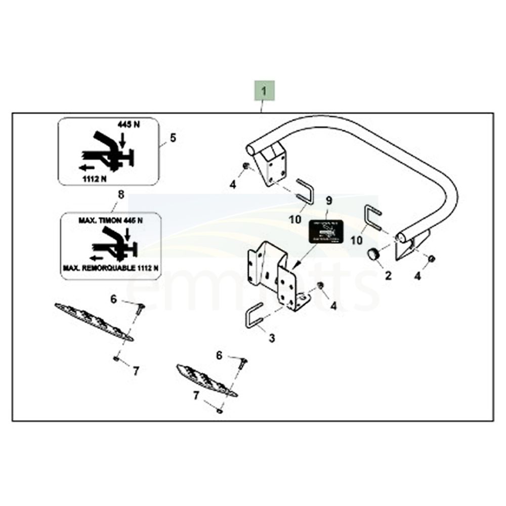 Guard Kit: Hitch, Bumper & Footrest Extensions BM22568