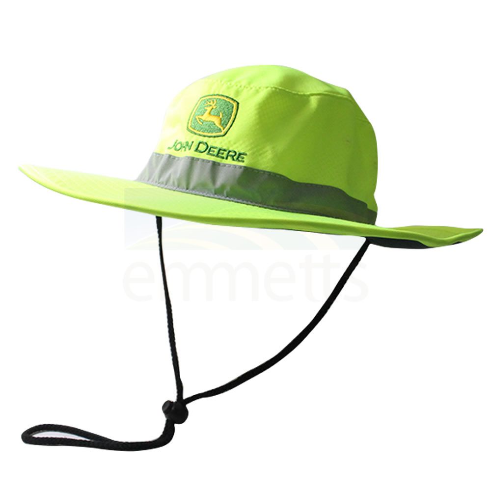 John Deere High Visibility Safety Broad Brim Hat JOH244 Emmetts Shop
