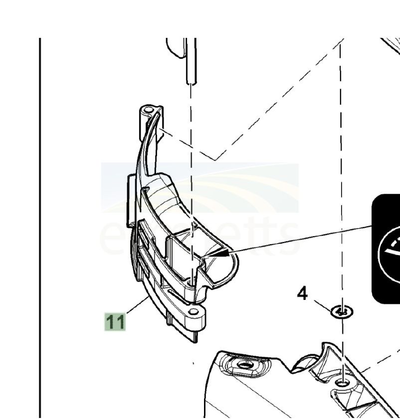 Gate Control Deflector for the 42A Grass Mulch Control Kit UC18688