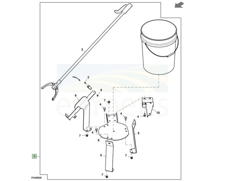 Trash Receptacle Holder Kit for Z-Traks BUC10847