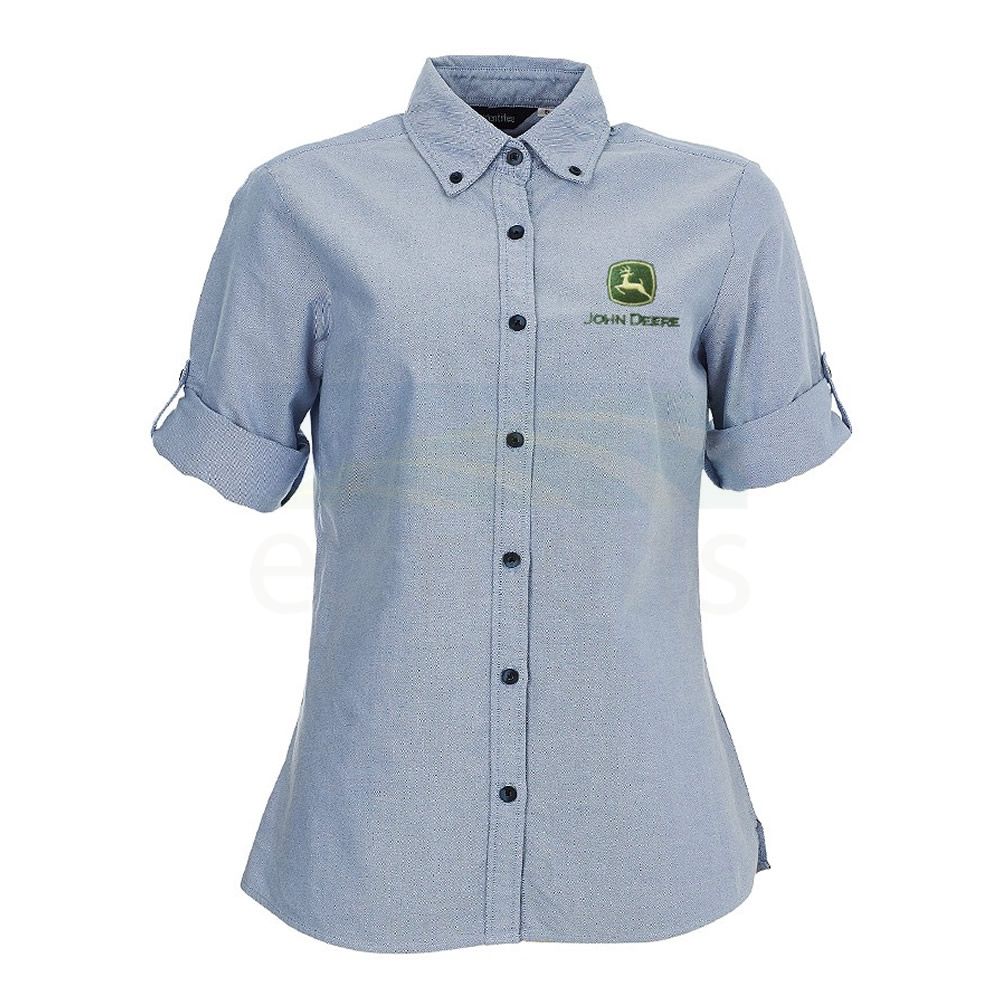 John Deere Cotton Ladies Shirt 3/4 Sleeve - JOH323