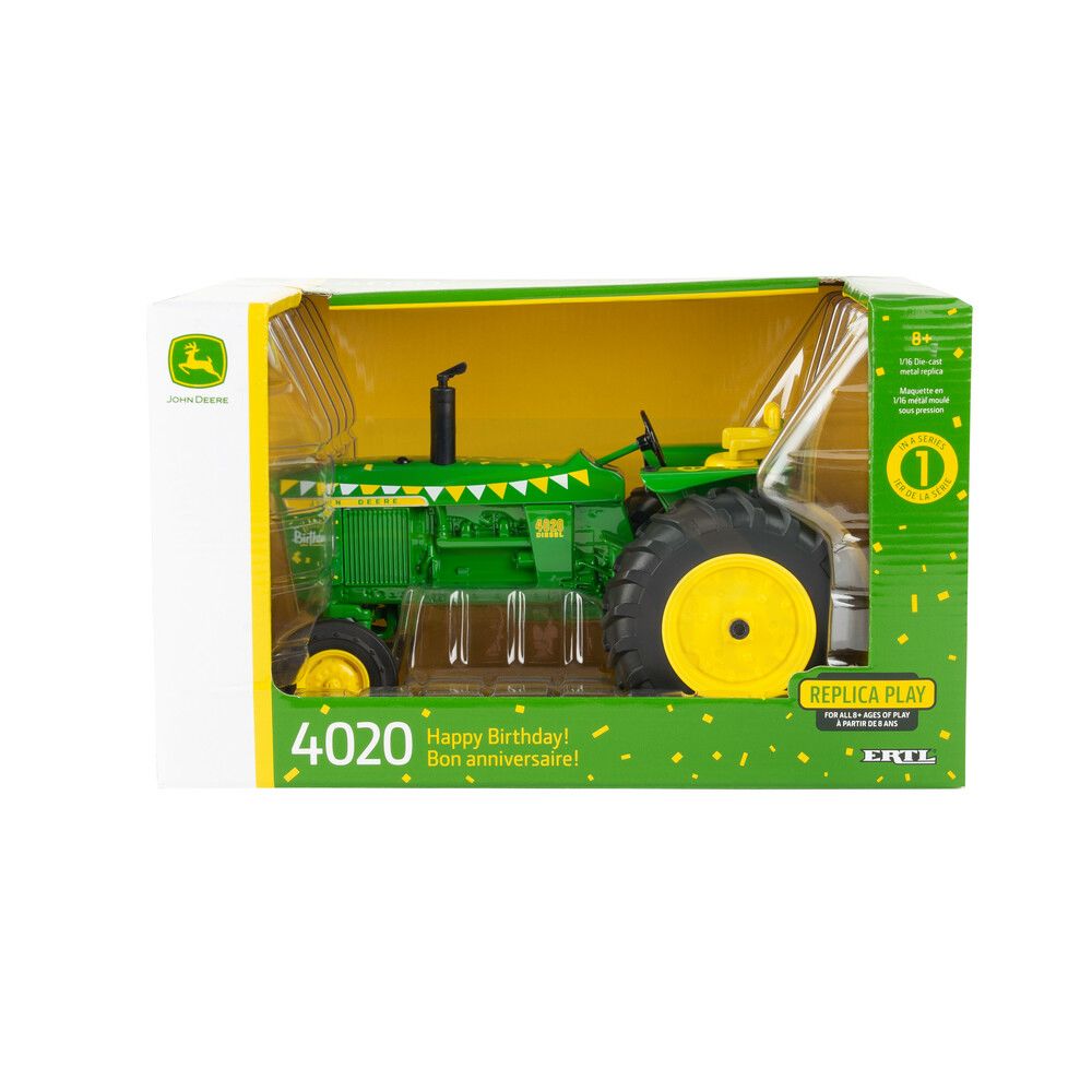 1:16 John Deere 4020 Tractor with "Happy Birthday" Decals 45815