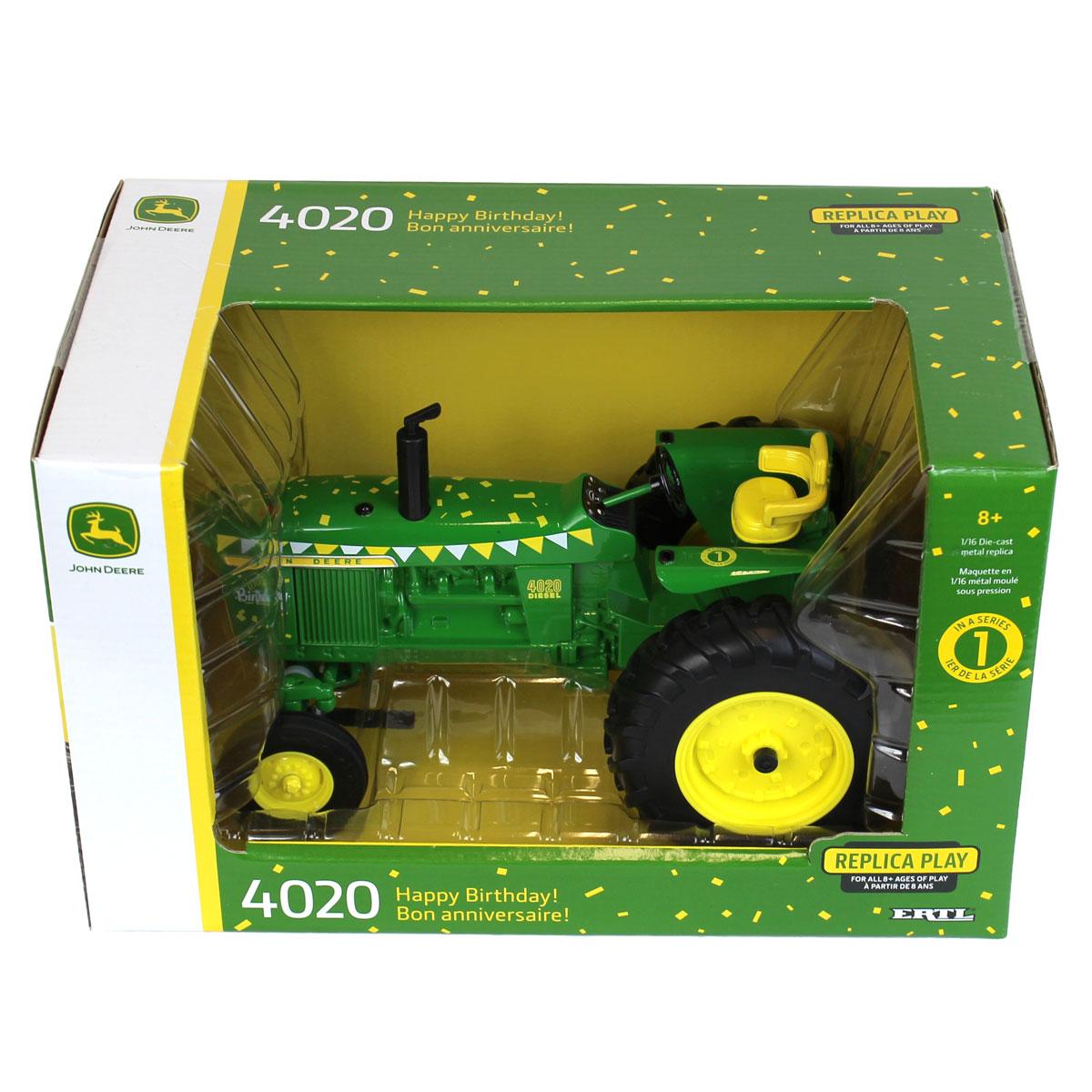 1:16 John Deere 4020 Tractor with "Happy Birthday" Decals 45815