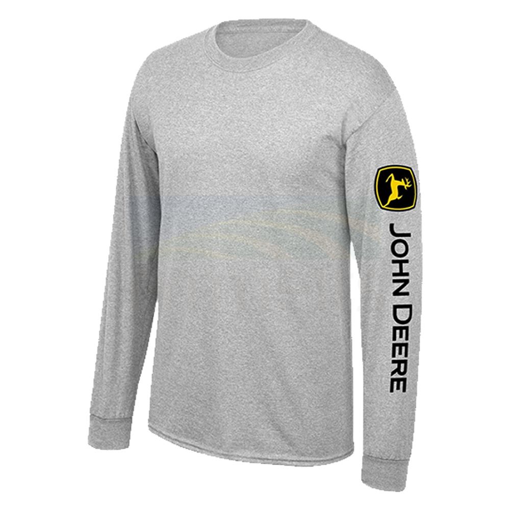 John Deere Men's Coloured Long Sleeve Shirt with Arm Logo 14101942