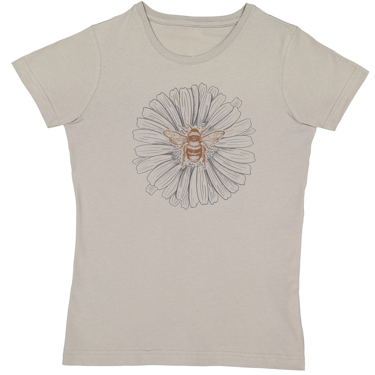 John Deere Women's Titanium Bee and Flower TShirt 23005658TT Emmetts