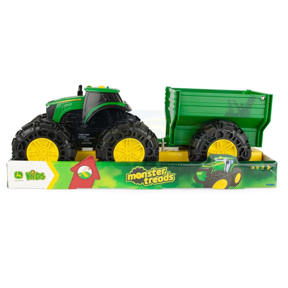 John Deere 20cm Monster Treads Tractor with Wagon 47353