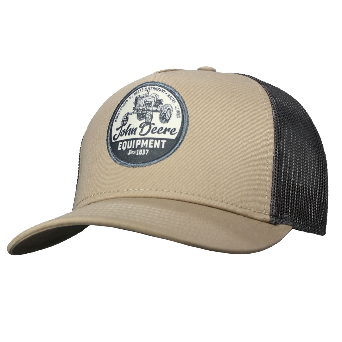 John Deere Khaki with Grey Mesh & Equipment Patch Cap 13080874KH00