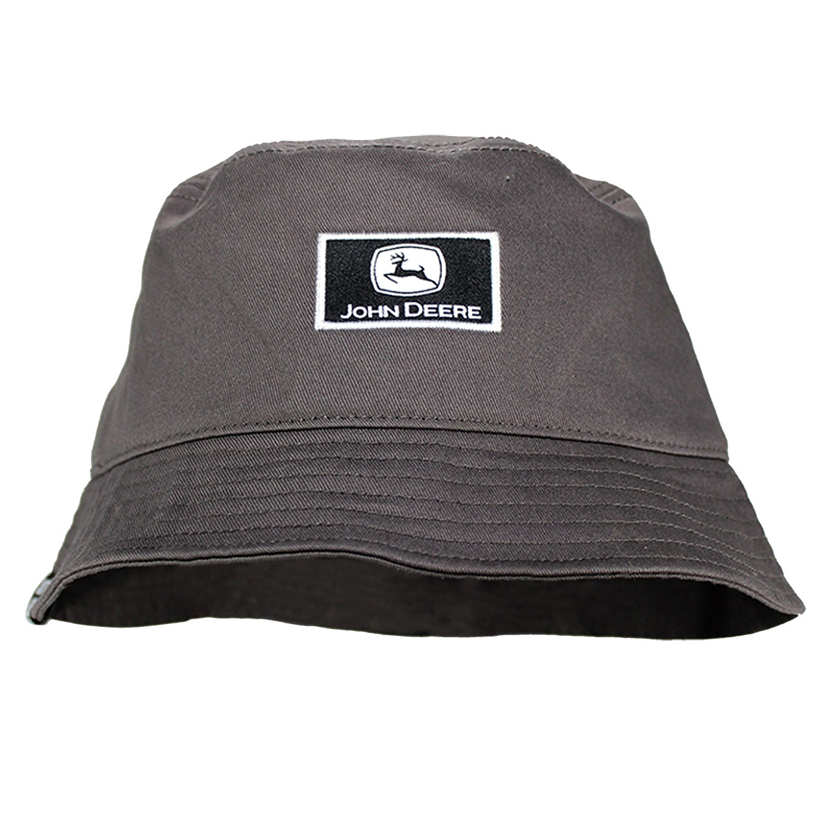 John Deere Logo Patch Brimmed Bucket Hat, Brown or Charcoal 14430878