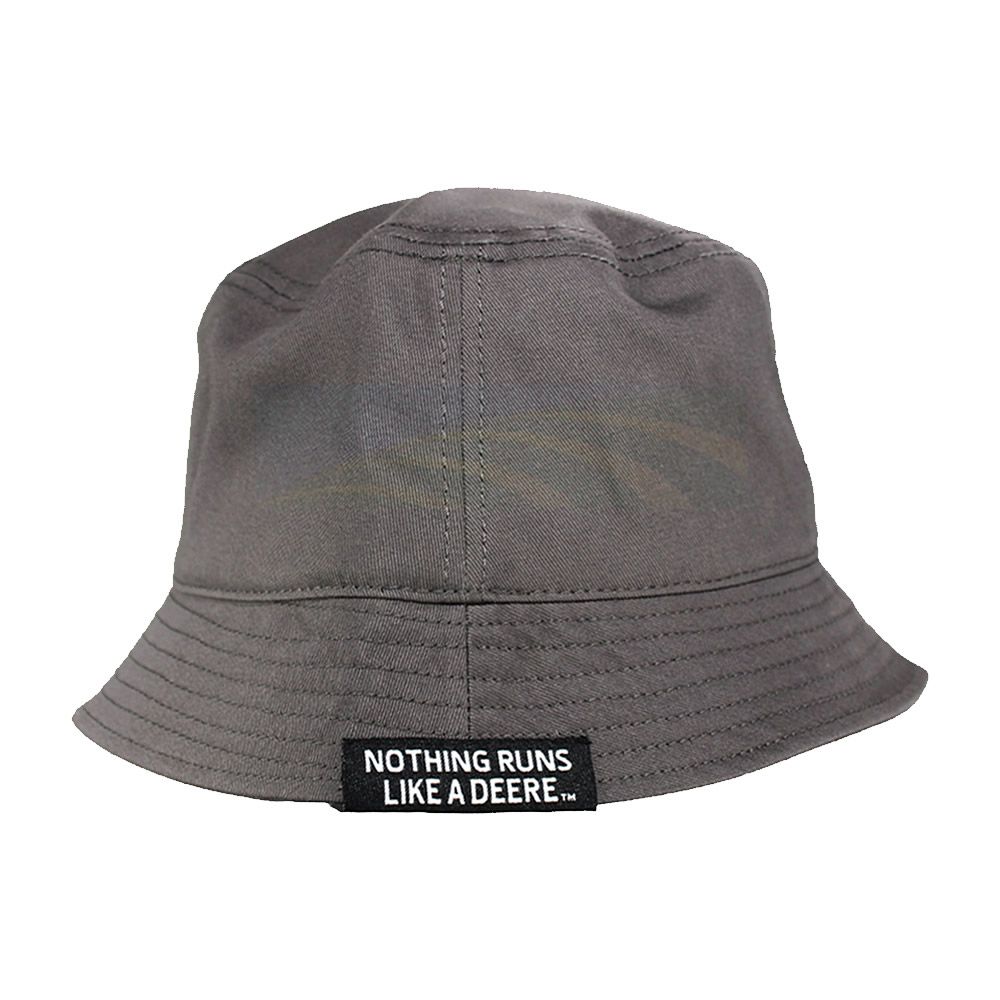 John Deere Logo Patch Brimmed Bucket Hat, Brown or Charcoal 14430878