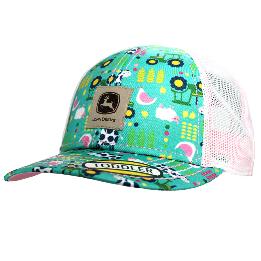 John Deere Kids Turquoise Farm Animal Cap with White Mesh 63088510TQ00