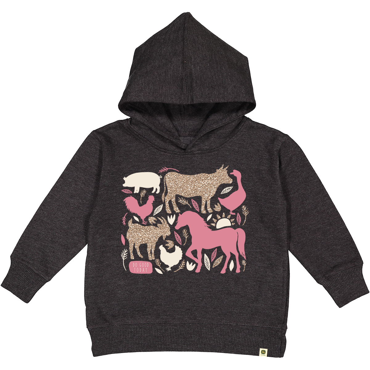 John Deere Toddler Pink Farm Animal Hoodie D63268514BX Emmetts Shop