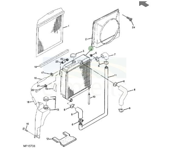 Radiator with Oil Cooler AM121496
