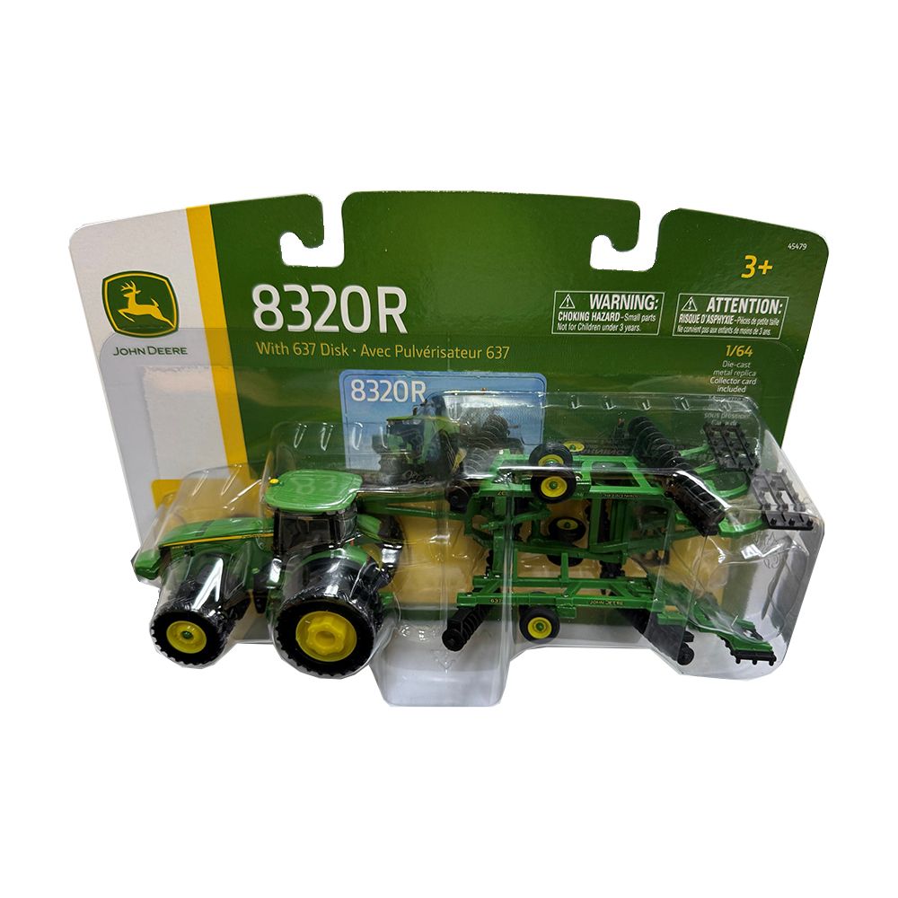 1:64 John Deere 8320R Tractor with 637 Disk Set 45479