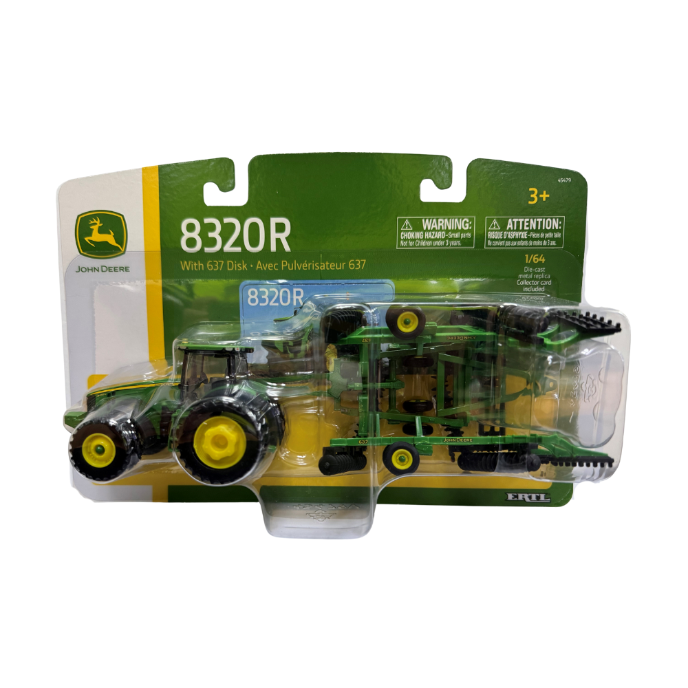 1:64 John Deere 8320R Tractor with 637 Disk Set 45479